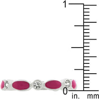 Thumbnail for Fuchsia Link Enamel Stacker Ring Rings JGI   