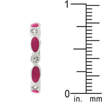 Thumbnail for Fuchsia Link Enamel Stacker Ring Rings JGI   