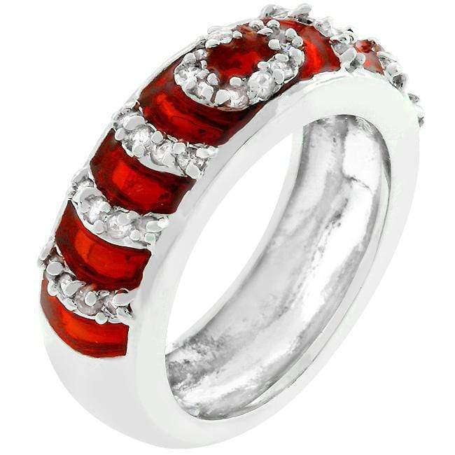 Garnet Enamel Ripple Ring Rings JGI   