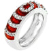 Garnet Enamel Ripple Ring Rings JGI   