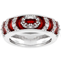 Thumbnail for Garnet Enamel Ripple Ring Rings JGI   