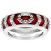 Garnet Enamel Ripple Ring Rings JGI   