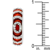 Thumbnail for Garnet Enamel Ripple Ring Rings JGI   