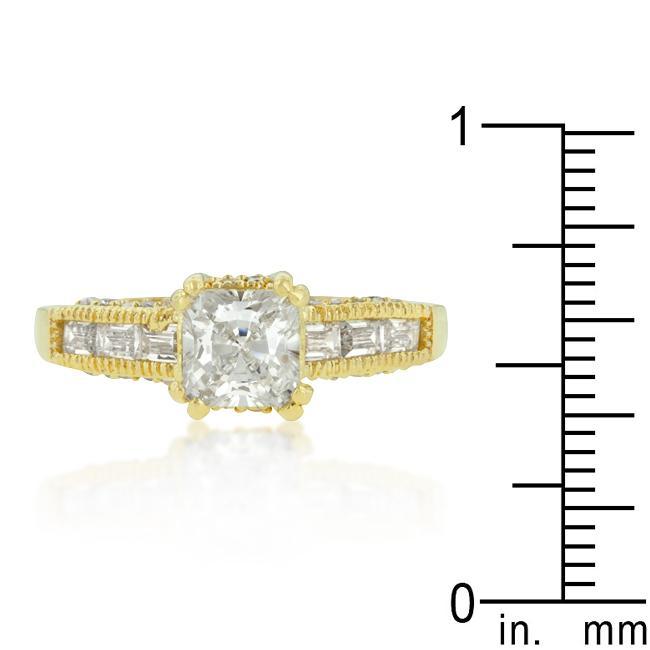 Golden Milgrain Texture Engagement Ring Rings JGI   
