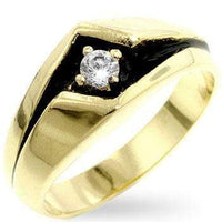 Thumbnail for Golden Sleek Mens Ring Rings JGI   