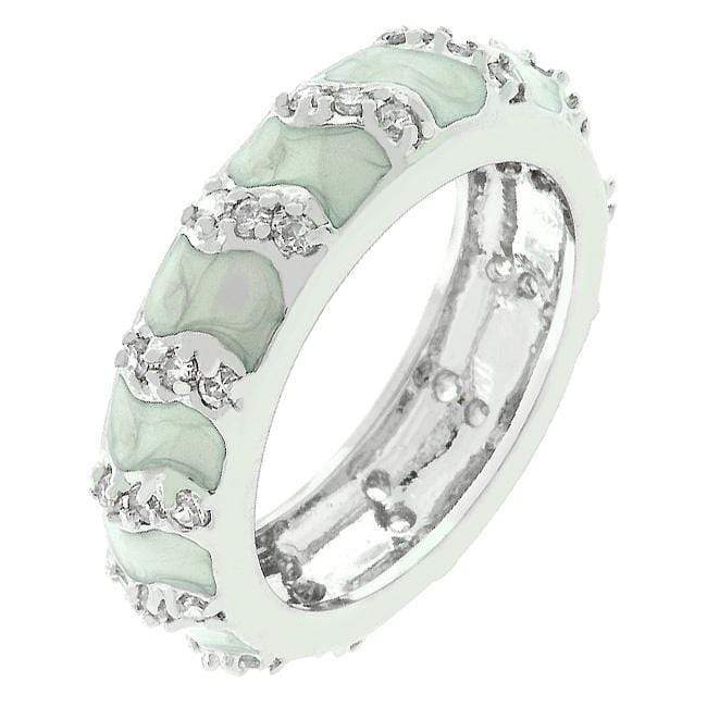 Gray Eternity Enamel Ring Rings JGI   