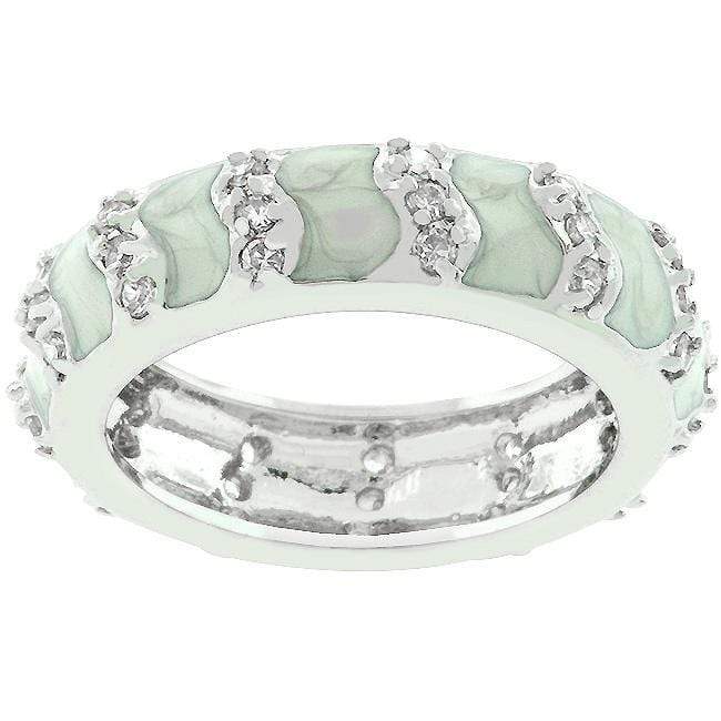 Gray Eternity Enamel Ring Rings JGI   
