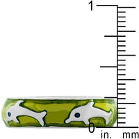 Thumbnail for Green Apple Dolphin Enamel Ring Rings JGI   