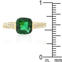 Thumbnail for Green Cushion Cut Cubic Zirconia Engagement Ring Rings JGI   