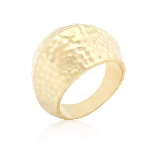 Hammered Golden Fashion Ring Rings JGI   