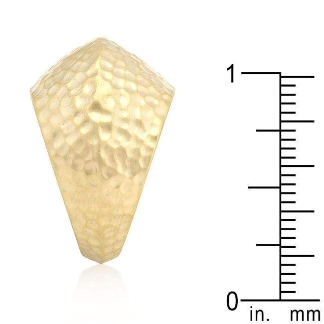 Hammered Golden Fashion Ring Rings JGI   