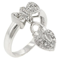 Thumbnail for Heart Lock Ribbon Ring Rings JGI   