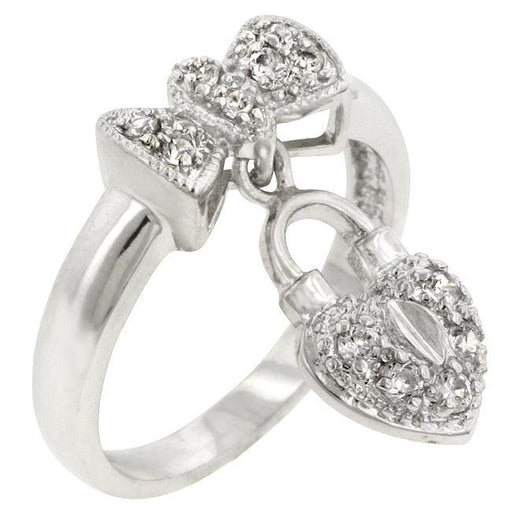 Heart Lock Ribbon Ring Rings JGI   