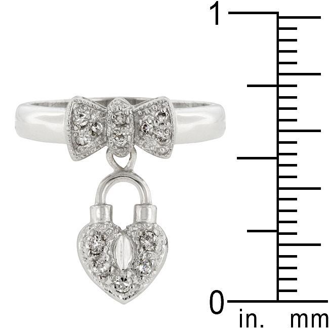 Heart Lock Ribbon Ring Rings JGI   
