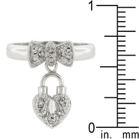 Thumbnail for Heart Lock Ribbon Ring Rings JGI   