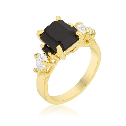 Jet Black Cocktail Ring Rings JGI   