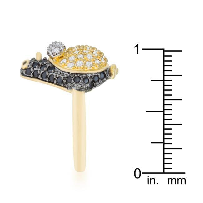 Jet Black Cubic Zirconia Penguin Fashion Ring Rings JGI   
