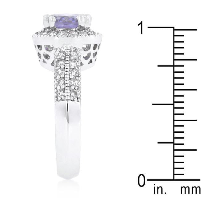 Lavender Halo Engagement Ring Rings JGI   