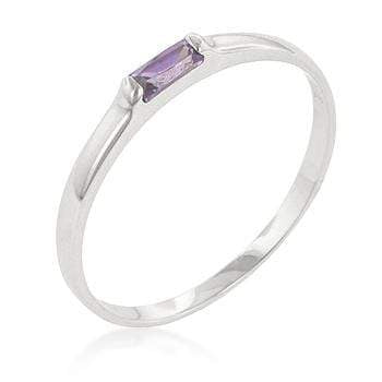 Lavender Petite Solitaire Ring Rings JGI   