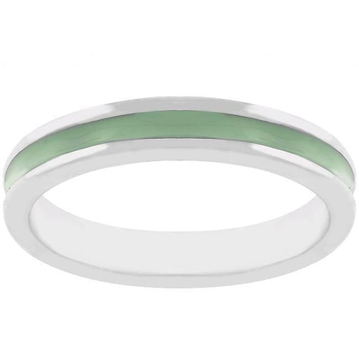 Light Green Enamel Eternity Ring Rings JGI   