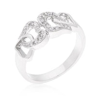Thumbnail for Linked Cubic Zirconia Hearts Ring Rings JGI   
