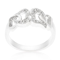 Thumbnail for Linked Cubic Zirconia Hearts Ring Rings JGI   