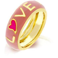 Thumbnail for Love Is Pink Enamel Ring Rings JGI   