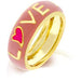 Love Is Pink Enamel Ring Rings JGI   