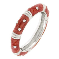 Thumbnail for Marble Pink Enamel Stacker Ring Rings JGI   