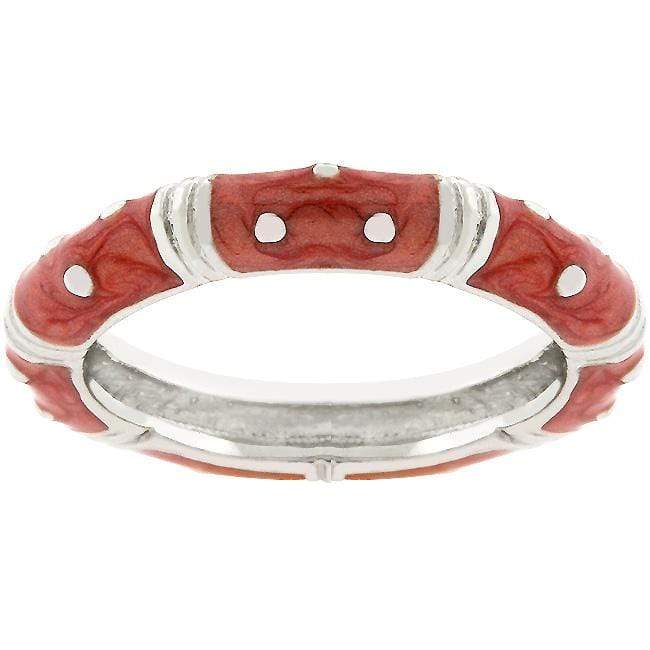 Marble Pink Enamel Stacker Ring Rings JGI   