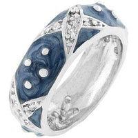 Thumbnail for Marbled Blue Enamel Ring Rings JGI   