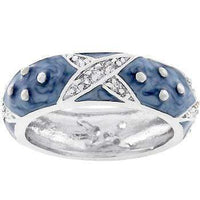 Thumbnail for Marbled Blue Enamel Ring Rings JGI   