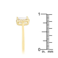 Thumbnail for Cubic Zirconia Radiant Cut Ring | The Catania | Gold-Plated Rings JGI   