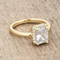 Thumbnail for Cubic Zirconia Radiant Cut Ring | The Catania | Gold-Plated Rings JGI   