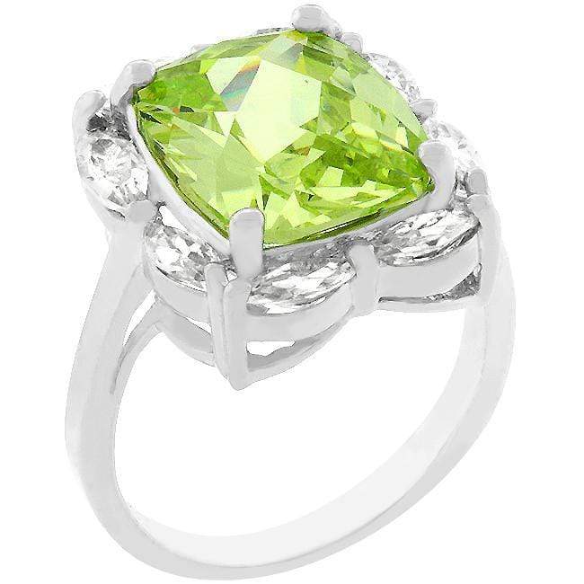 Marquise Framed Apple Green Ring Rings JGI   