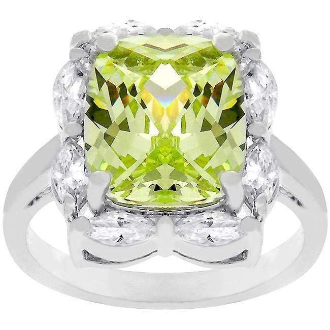 Marquise Framed Apple Green Ring Rings JGI   