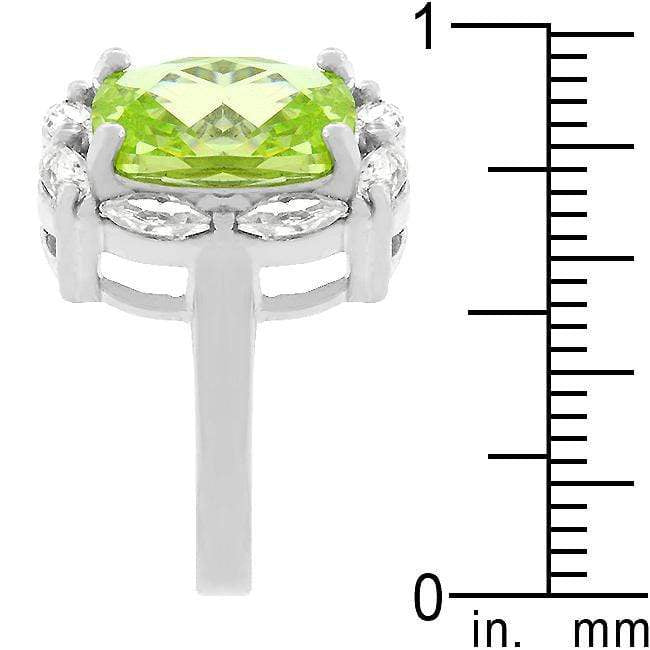 Marquise Framed Apple Green Ring Rings JGI   