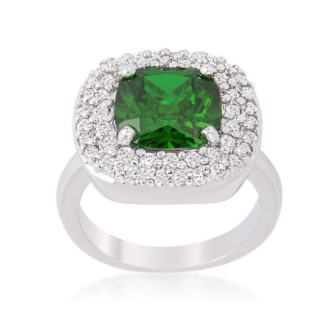 Micropave Green Bridal Cocktail Ring Rings JGI   