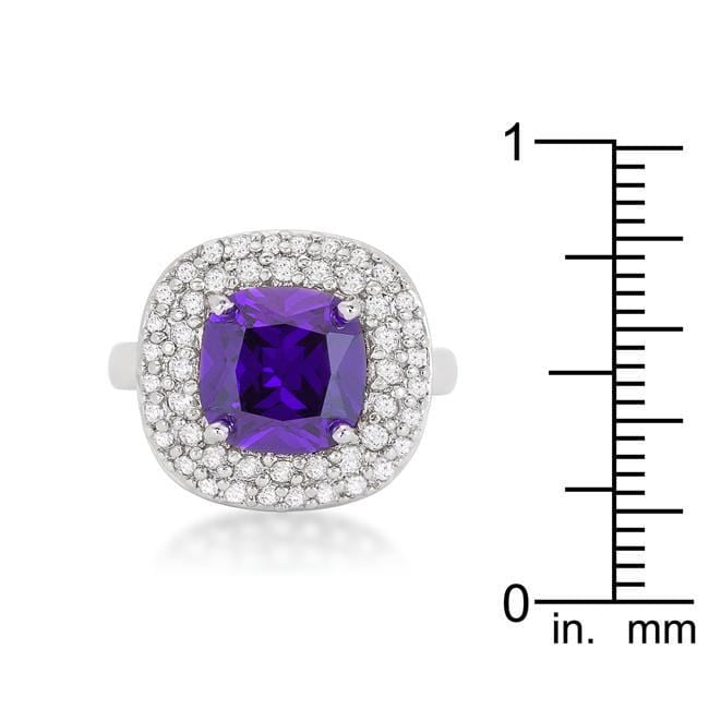 Micropave Purple Bridal Cocktail Ring Rings JGI   