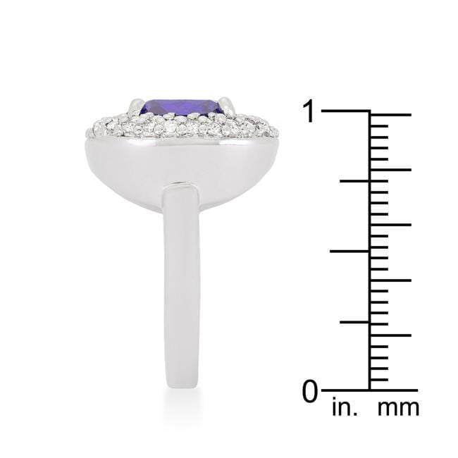 Micropave Purple Bridal Cocktail Ring Rings JGI   