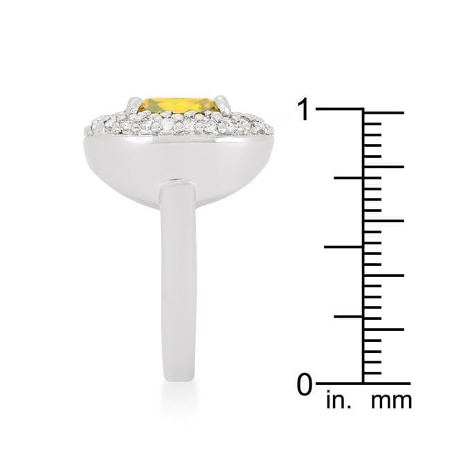 Micropave Yellow Bridal Cocktail Ring Rings JGI   