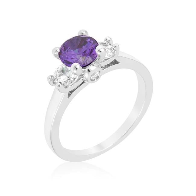Mini Amethyst Triplet Ring Rings JGI   