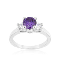 Thumbnail for Mini Amethyst Triplet Ring Rings JGI   