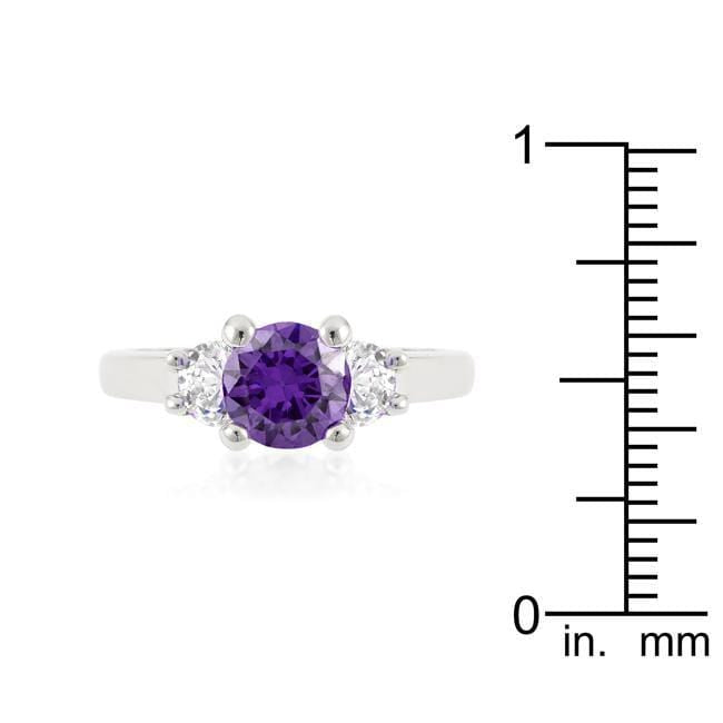 Mini Amethyst Triplet Ring Rings JGI   