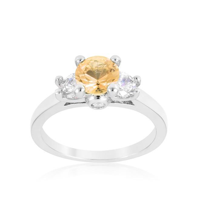 Mini Champagne Triplet Ring Rings JGI   
