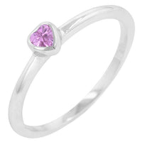 Thumbnail for Mini Pink Heart Solitaire Ring Rings JGI   