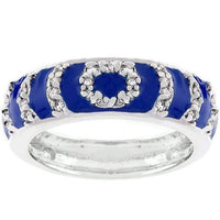Thumbnail for Navy Blue Enamel Ripple Ring Rings JGI   