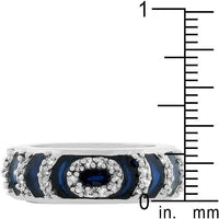 Thumbnail for Navy Blue Enamel Ripple Ring Rings JGI   