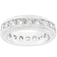 Thumbnail for New England Eternity Ring in Rhodium Plated Rings JGI   