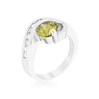 Thumbnail for Olive Cubic Zirconia Twist Ring Rings JGI   